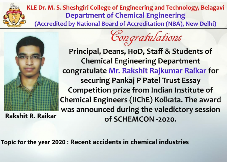 Read more about the article Congratulations to Mr. Rakshit Rajkumar Raikar
