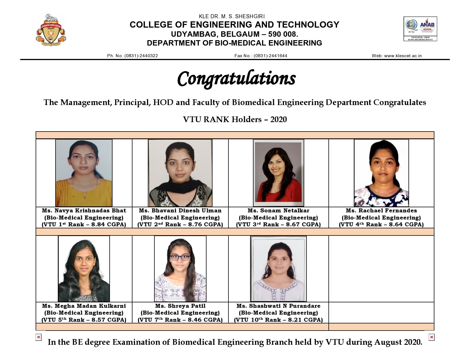 You are currently viewing VTU Rank holders 2020