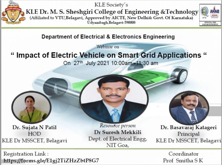 Read more about the article Webinar on Impact of Electric Vehicles on smart grid applications